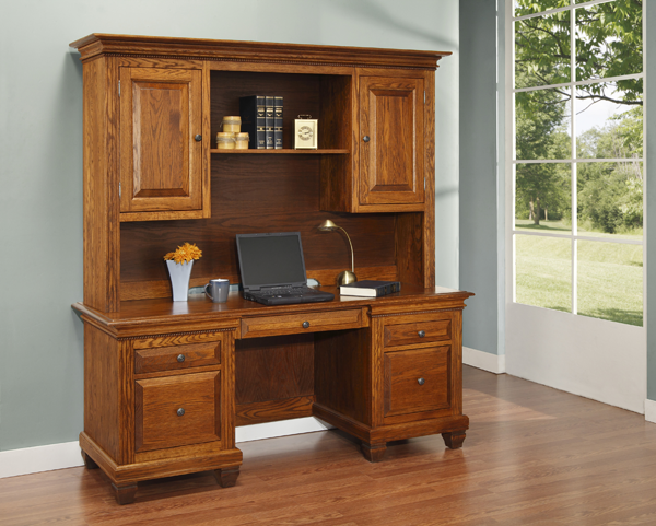 Florentino Computer Desk with Hutch