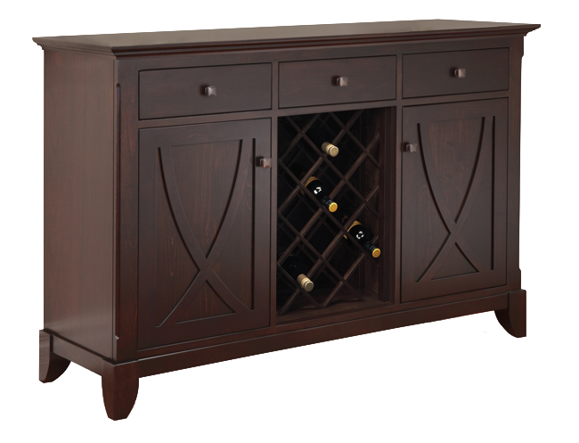 Florence 3 Drawer 2 Door Sideboard with Wine Rack
