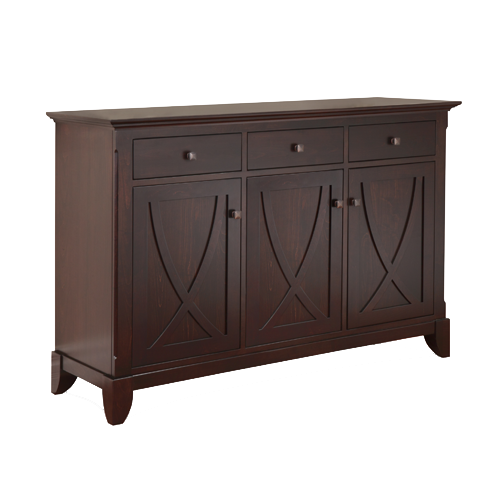 Florence 3 Drawer 3 Door Sideboard with Wood Doors