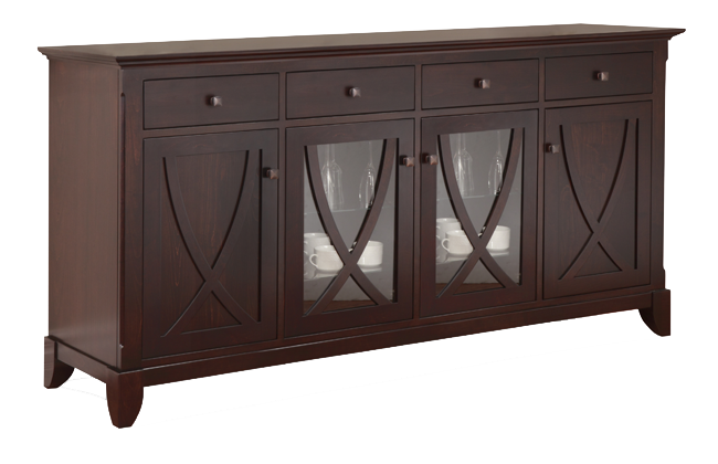 Sideboard with Glass Centre Doors