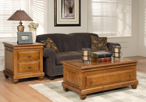Coffee Table with Square Bun Foot