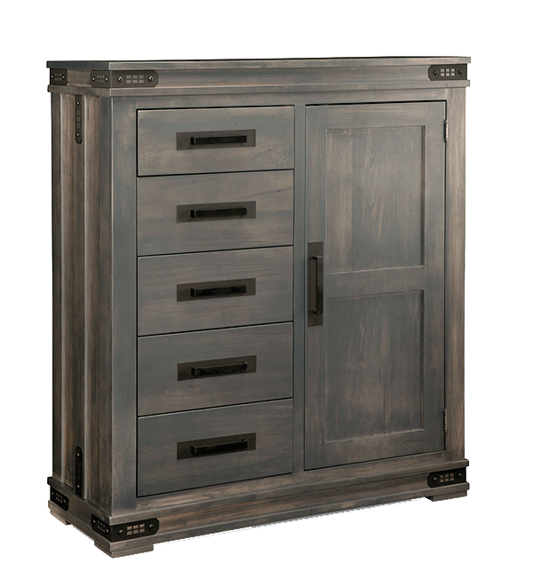 Gastown 5 Drawer 1 Door Gentleman's Chest