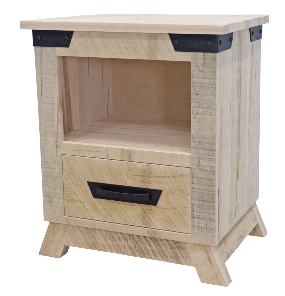 Hamilton 1 Drawer Open Nightstand (Angled feet)