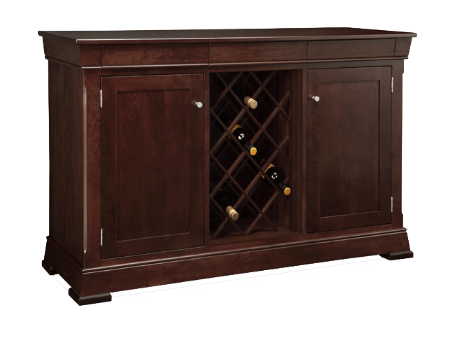 Kensington 3 Drawer 2 Door Sideboard with Wine Rack