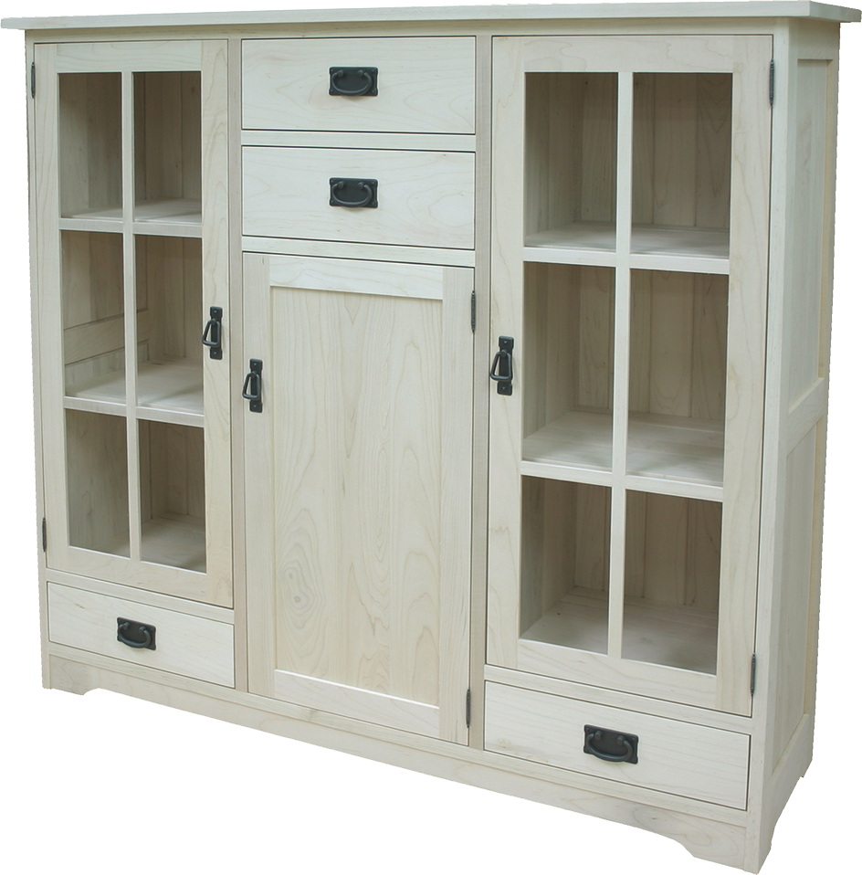 Mission 3 Door 4 Drawer Bookcase