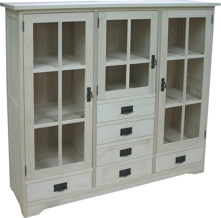 Mission 3 Door 6 Drawer Bookcase