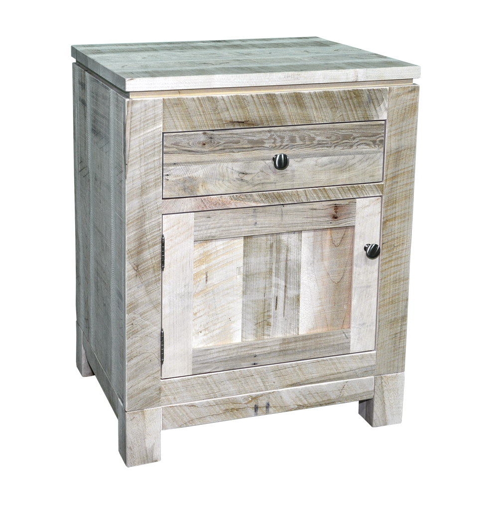 Rough Cut Metro 1 Door 1 Drawer Nightstand