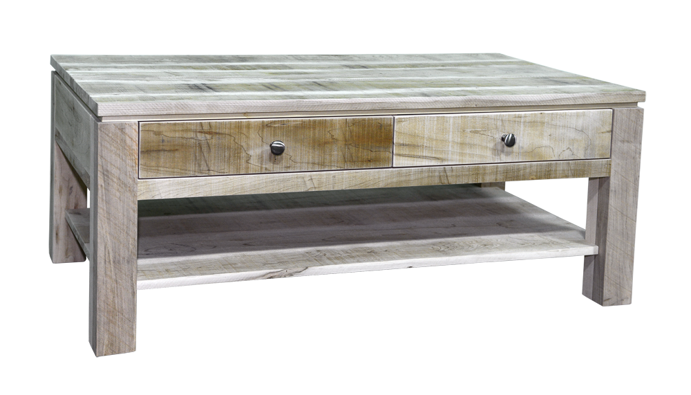 Rough Cut Metro 2 Drawer Coffee Table