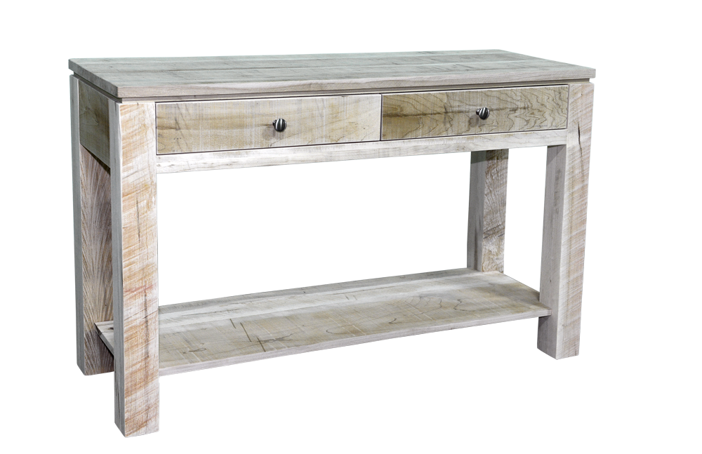 Rough Cut Metro 2 Drawer Sofa Table