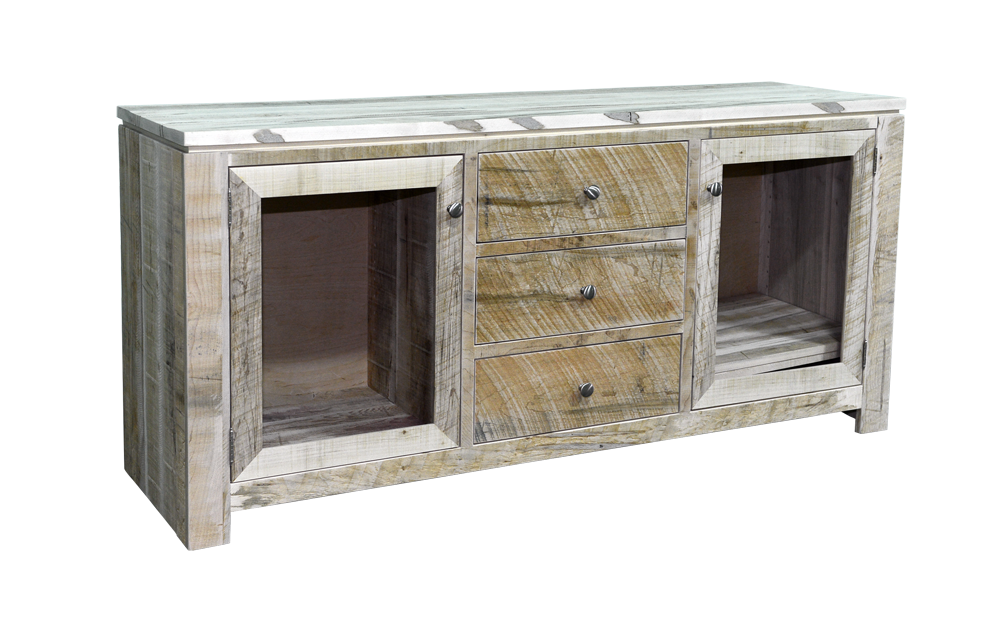 Rough Cut Metro 2 Door 3 Drawer TV Stand