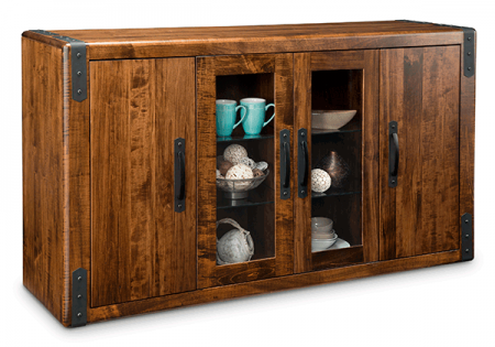 Union Station 4 Door with Glass Centre Doors Sideboard