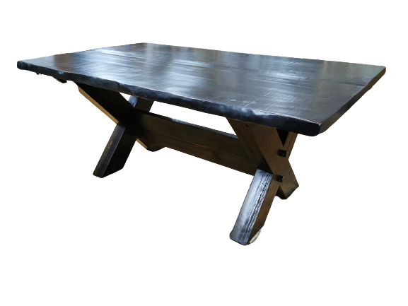 Rustic X Bottom Table